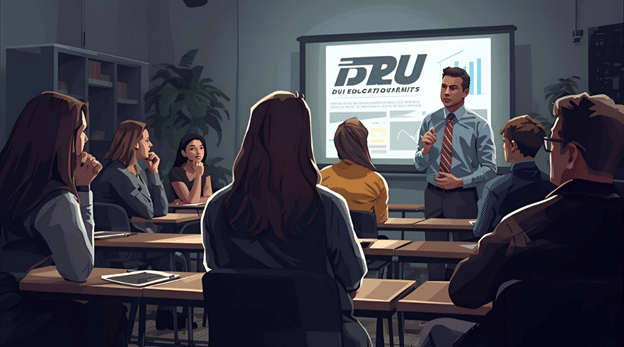 DUI education program instructor teaching driver safety techniques
