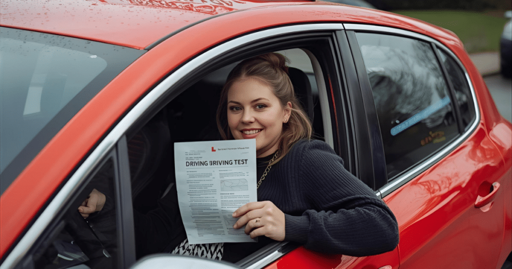 Image Alt: Driver taking a driving test showing how long a driving test takes