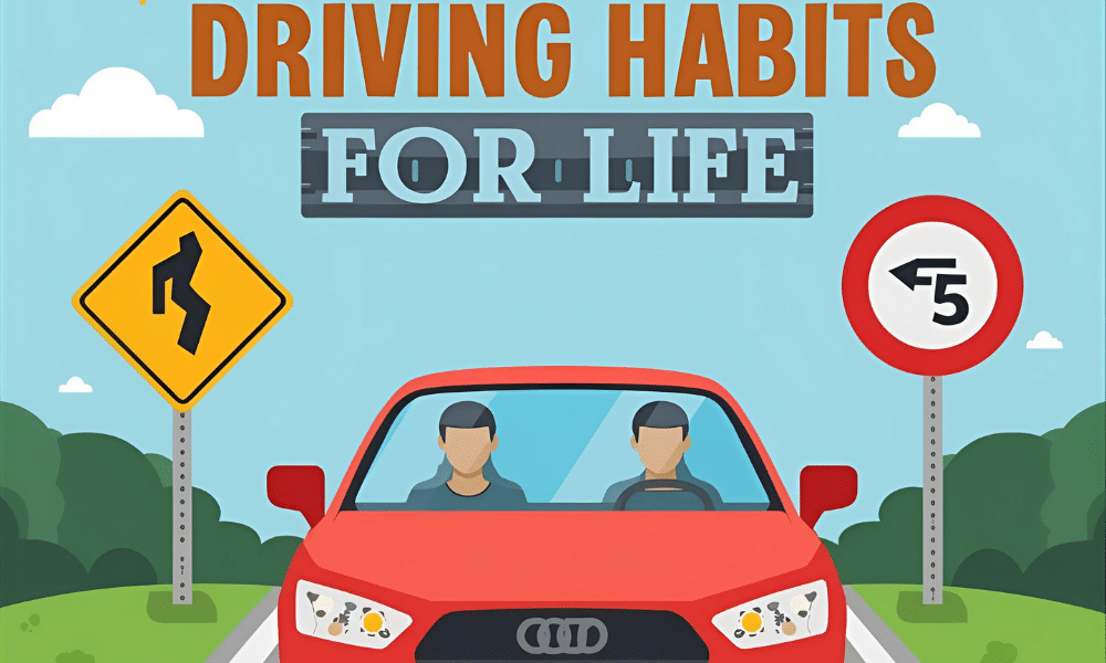 Image Alt: Safe driving practice before road test and Illinois drivers license renewal